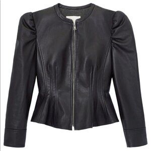 Rebecca Taylor Black Leather Jacket
